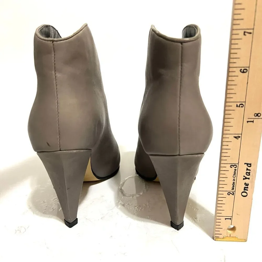 ALIAS MAE Taupe Gray Leather Heeled bootie Size 6.5US 37EU